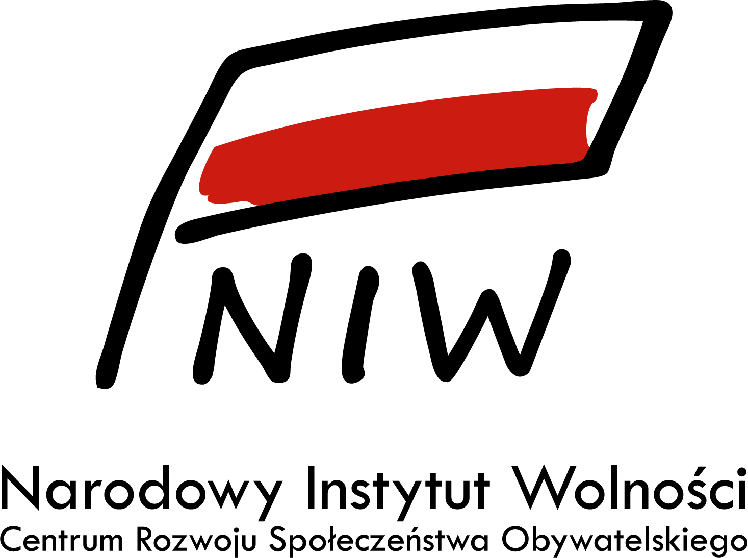 Logo projektu z flagą Polski i napisem NIW Narodowy Instytut Wolności.