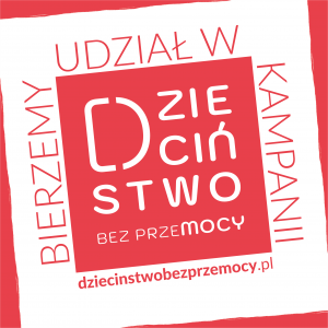 Napis dzieciństwo bez przemocy