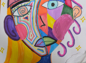 Prace uczniów - inspiracja sztuką Pablo Picasso